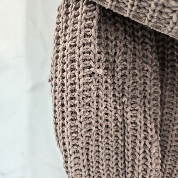POL Sweater Womens Large Cardigan Pink Chenille Oversized Slouchy Pockets - Picture 10 of 12